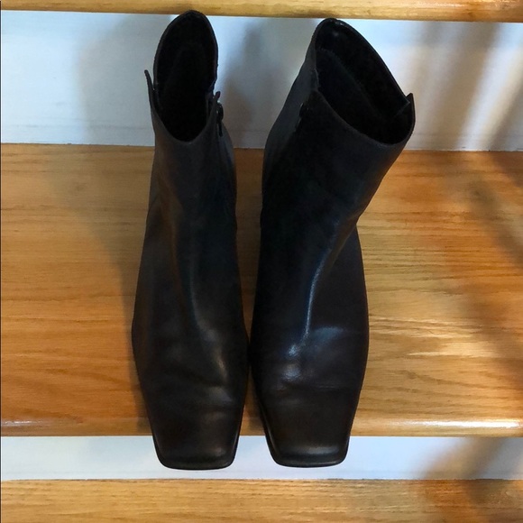 Black Leather Booties - Picture 2 of 6